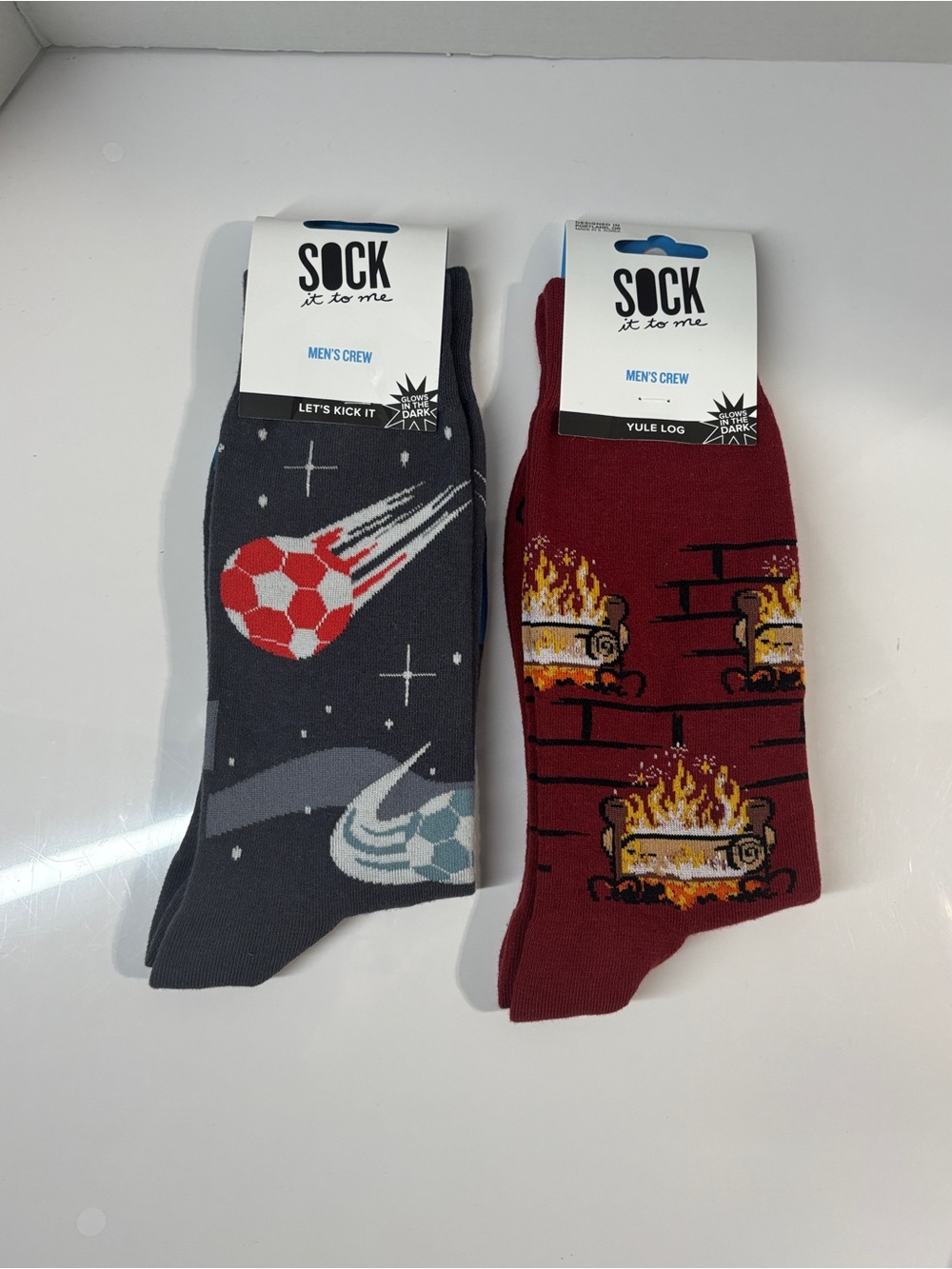 Men's Crew Socks - 2 pairs of Sock It To Me socks - Men’s